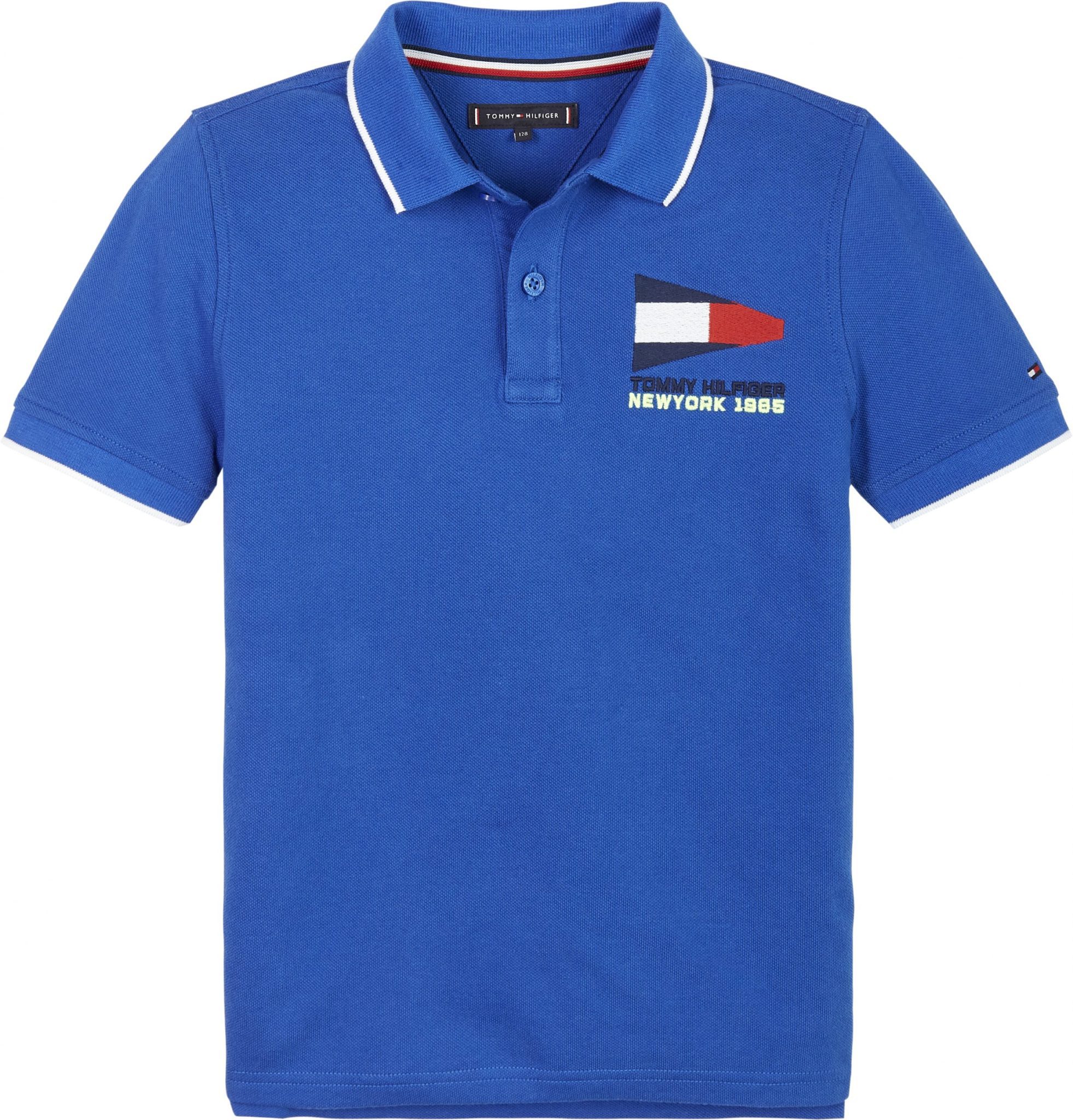 tommy hilfiger blue polo shirt