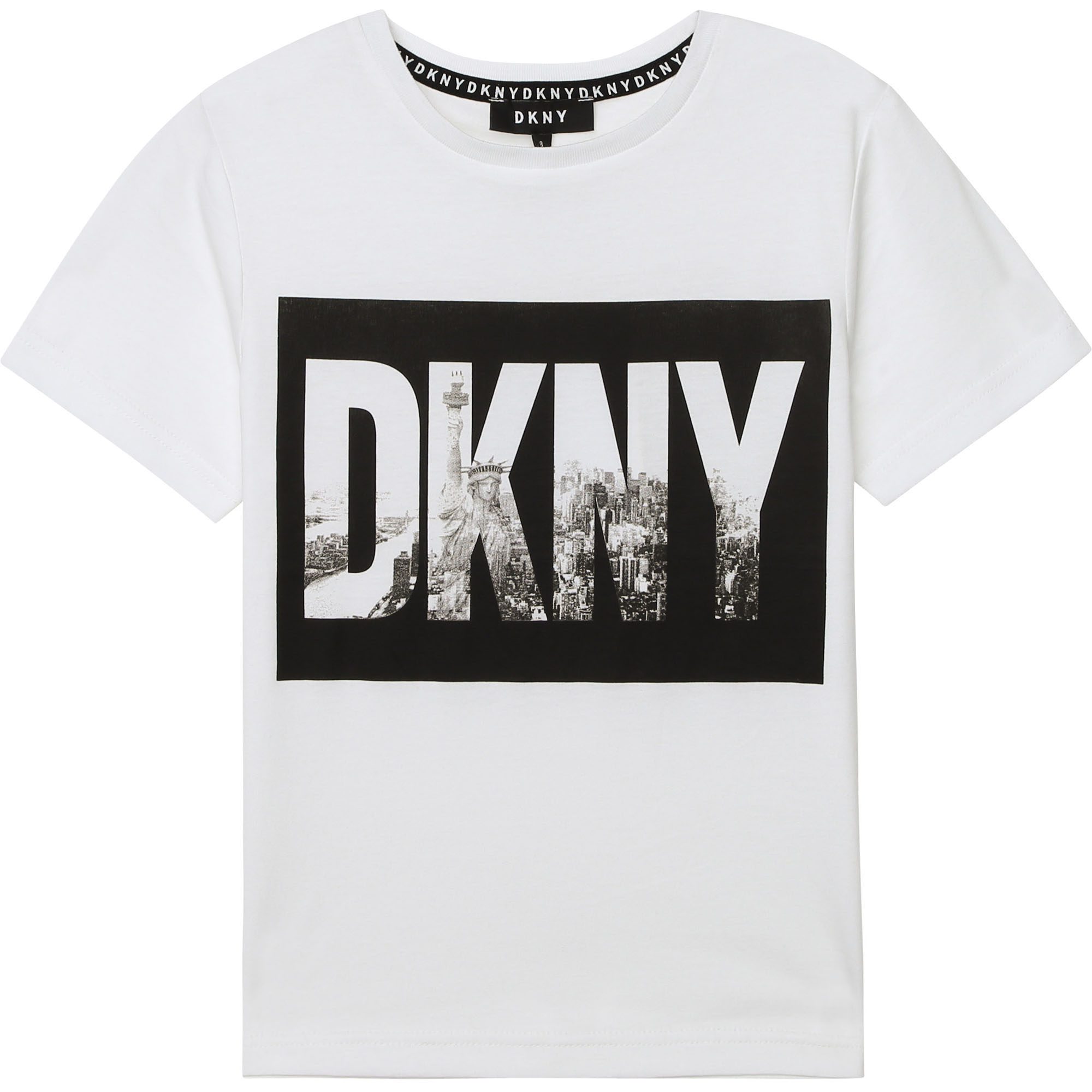 DKNY Boys White T-Shirt D25D05 - Little Angels Childrenswear