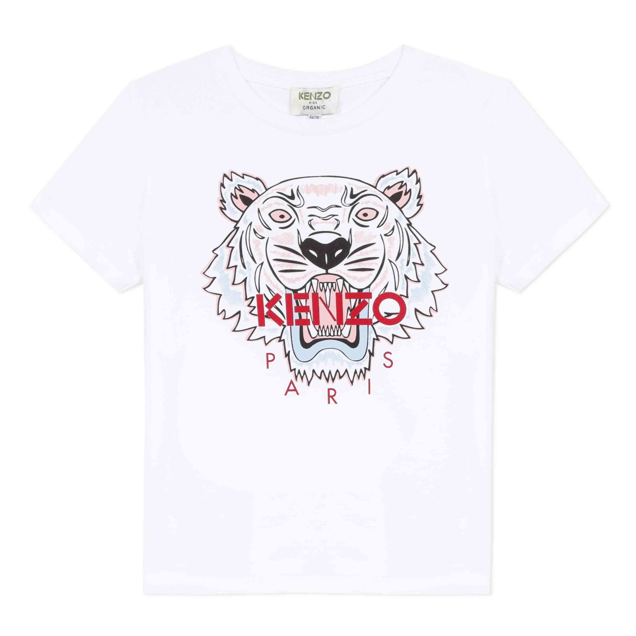 Kenzo White Tiger T-Shirt 10208 - Little Angels Childrenswear