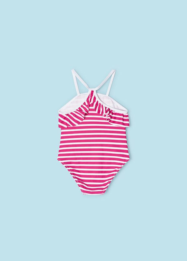 Mayoral Fuchsia Stripe Swimsuit 3716 - Image 2