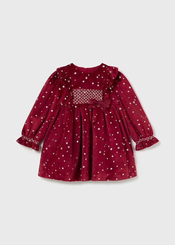 Mayoral Toddler Red Velvet Dress 2904