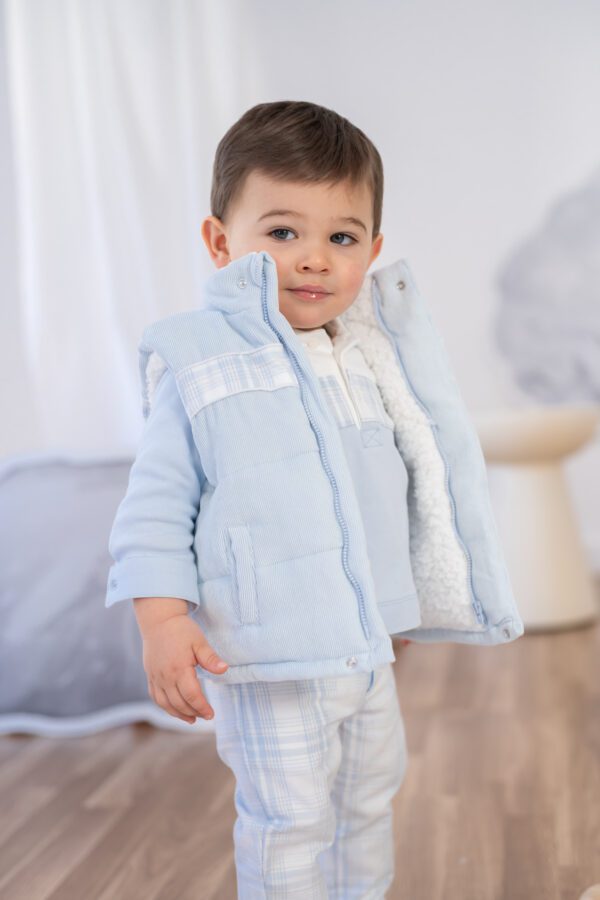 Tutto Piccolo Blue Gilet 8610 - Image 2