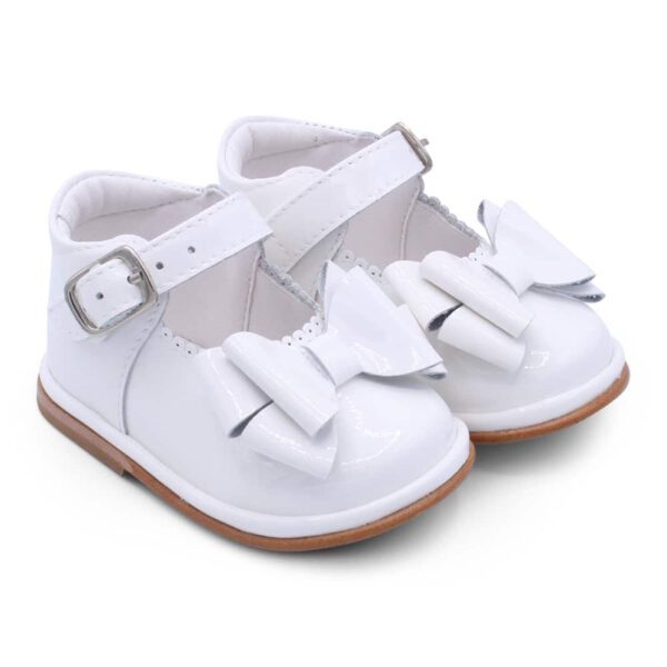 Borboleta Catia White Patent Shoes