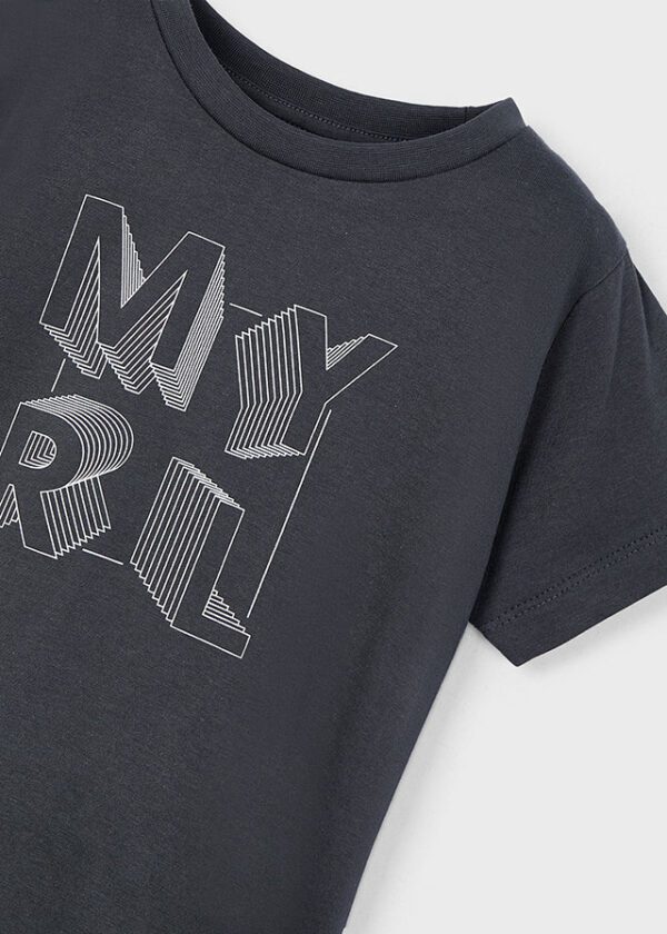 Mayoral Charcoal T-Shirt 170 - Image 2