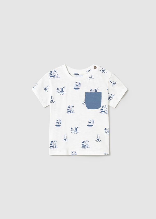 Mayoral Toddler Blue Printed T-Shirt 1058