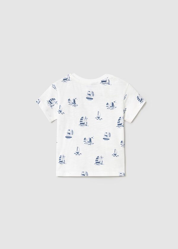 Mayoral Toddler Blue Printed T-Shirt 1058 - Image 3