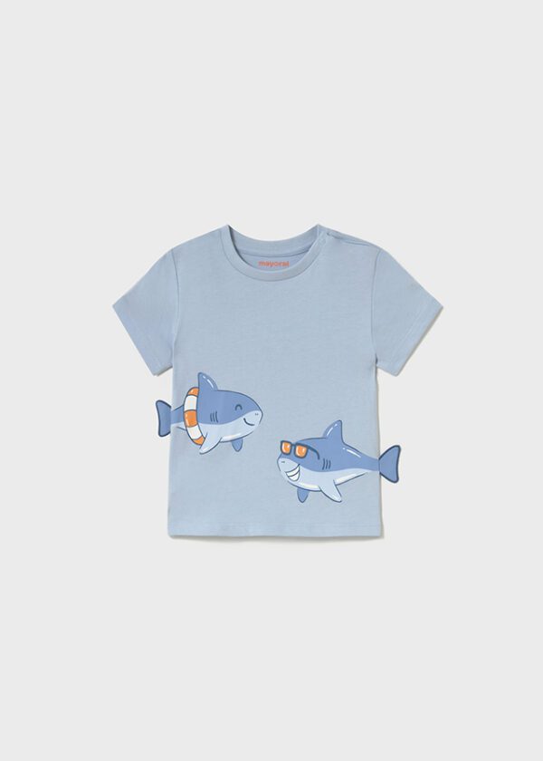 Mayoral Toddler Shark T-Shirt 1061