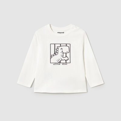 Mayoral Toddler Cream Long Sleeve T-Shirt 1068