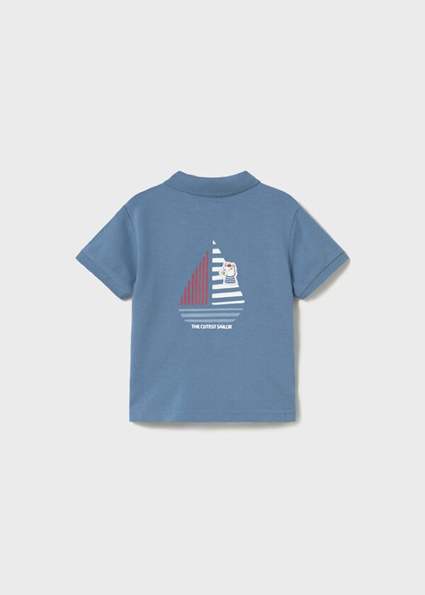 Mayoral Toddler Blue Polo 1108 - Image 3