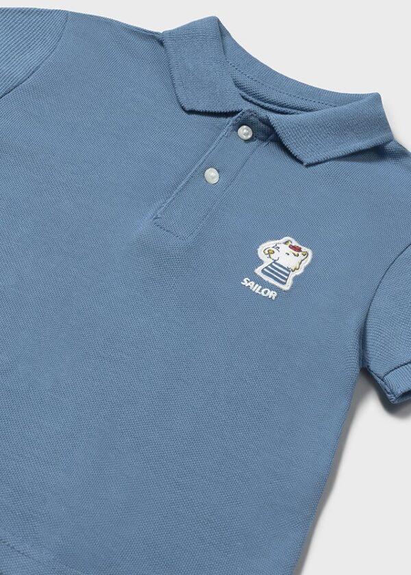 Mayoral Toddler Blue Polo 1108 - Image 2