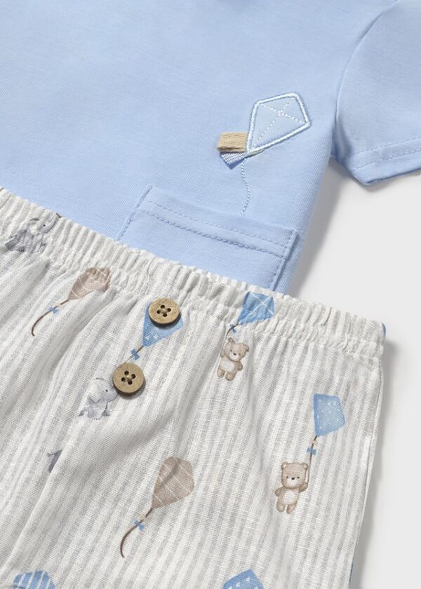 Mayoral Baby Blue Shorts Set 1202 - Image 3
