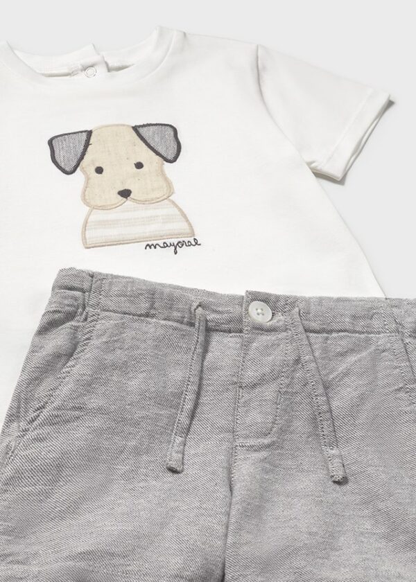 Mayoral Toddler Grey Shorts Set 1252 - Image 2