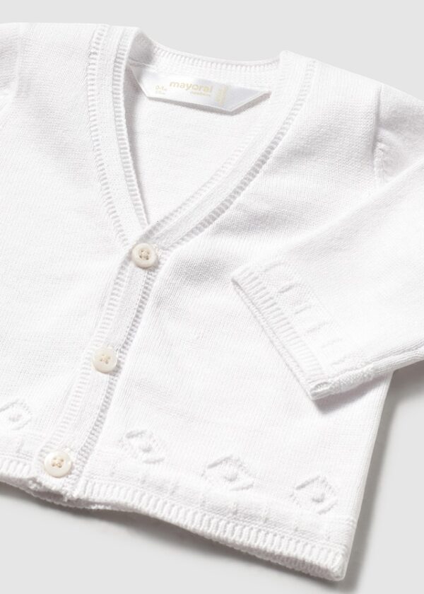 Mayoral Baby White Cardigan 1392 - Image 2