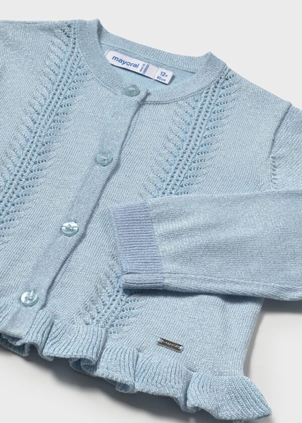 Mayoral Toddler Blue Cardigan 1398 - Image 2