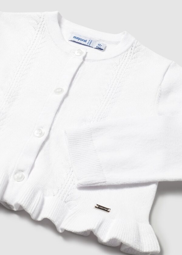 Mayoral Toddler White Cardigan 1398 - Image 2