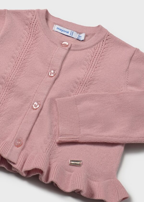 Mayoral Toddler Pink Cardigan 1398 - Image 2