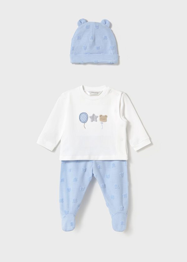 Mayoral Baby Blue Set With Hat 1557