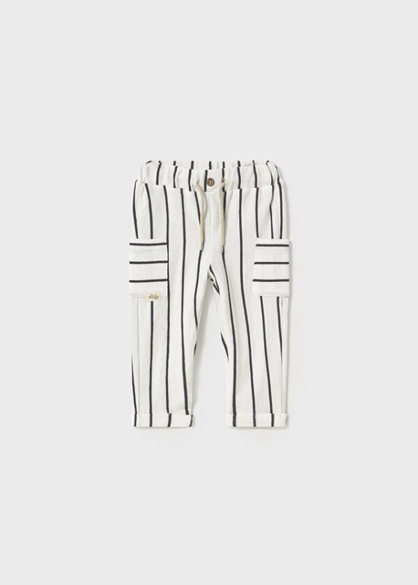 Mayoral Toddler Cream Stripe Trousers 1584