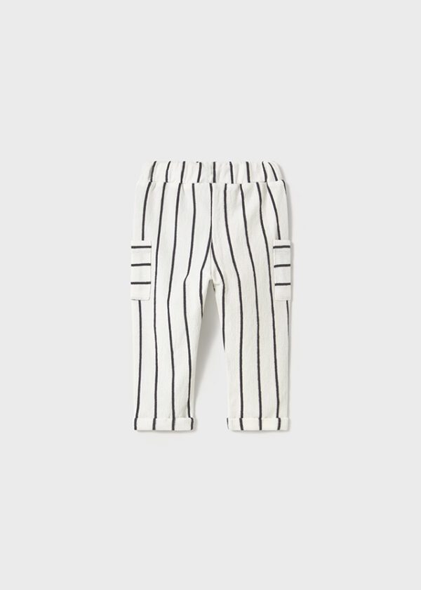Mayoral Toddler Cream Stripe Trousers 1584 - Image 3