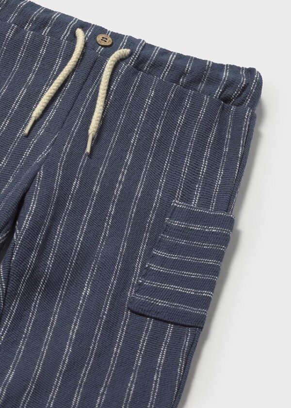 Mayoral Toddler Navy Stripe Trousers 1584 - Image 2