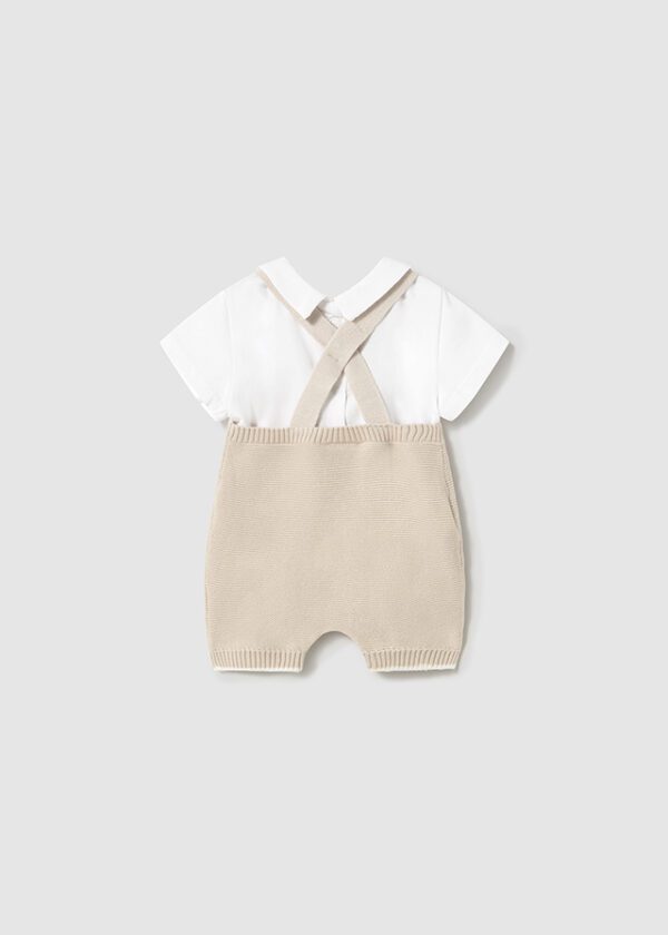 Mayoral Baby Beige Dungaree Set 1607 - Image 5