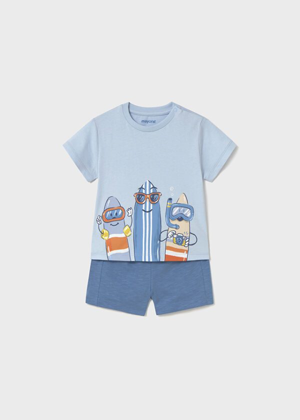 Mayoral Toddler Blue Shorts Set 1656