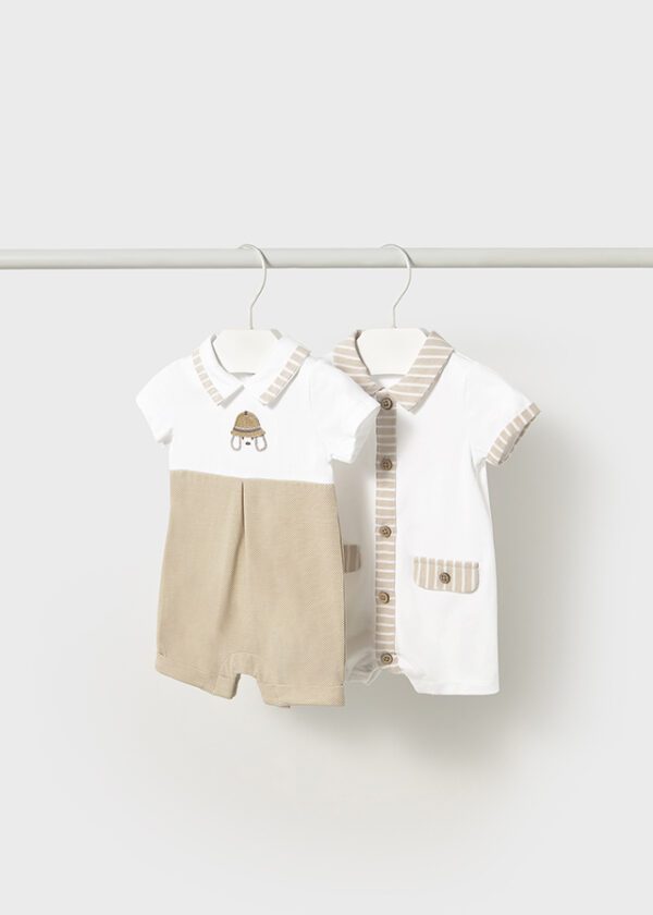 Mayoral Baby Beige Romper Set 1705