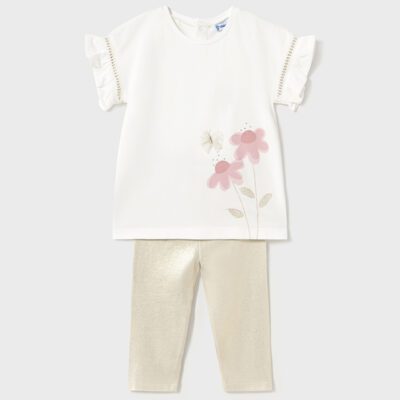 Mayoral Toddler Cream Legging Set 1734