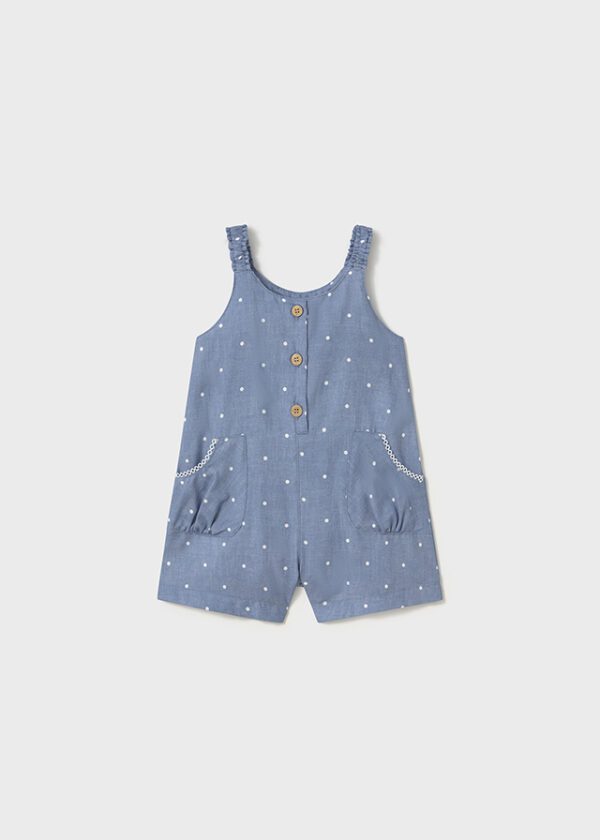 Mayoral Toddler Blue Romper 1836