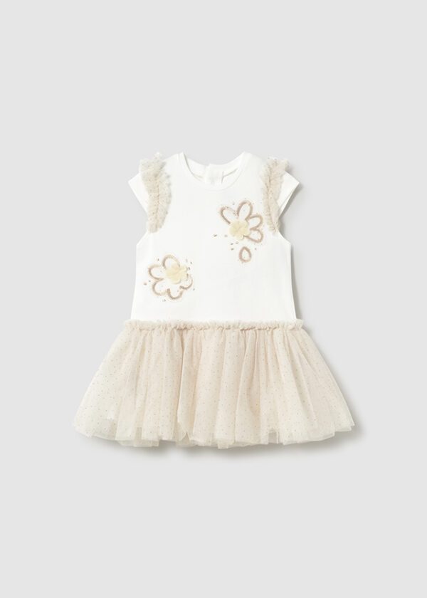 Mayoral Toddler Champagne Tutu Dress 1904