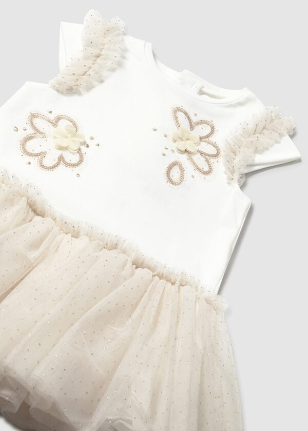 Mayoral Toddler Champagne Tutu Dress 1904 - Image 2