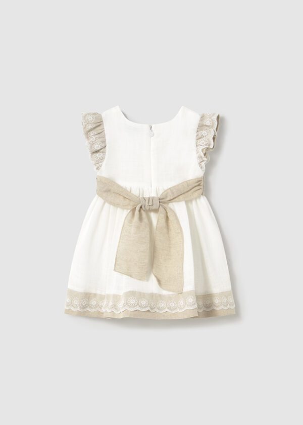 Mayoral Toddler Beige Dress 1908 - Image 3