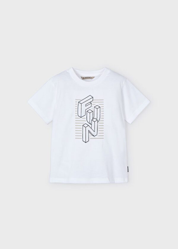 Mayoral White T-Shirt 3027 - Image 3