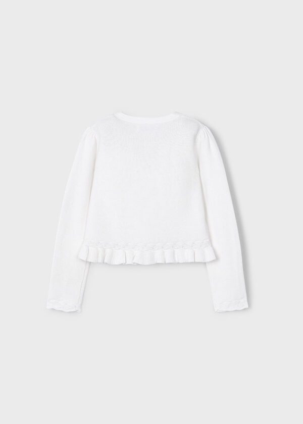Mayoral White Braided Cardigan 3374 - Image 3