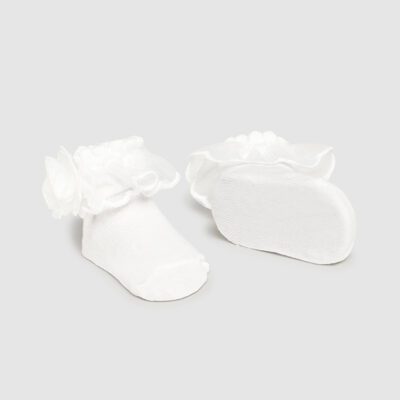 Mayoral Baby White Headband & Socks Set 9869