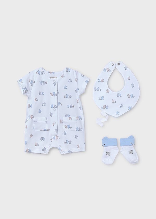 Mayoral Baby Blue Romper Gift Set 9910