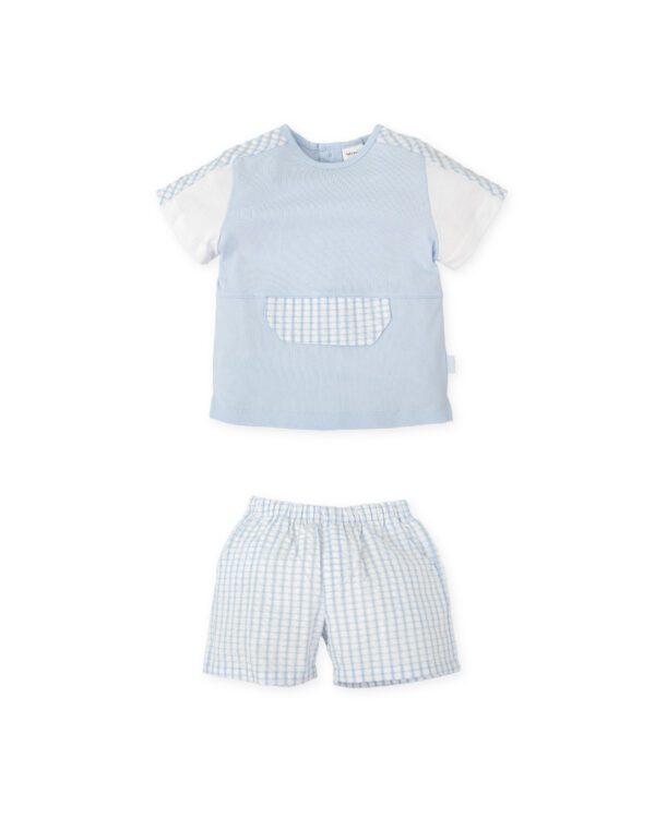 Tutto Piccolo Blue Shorts Set 2700 - Image 2