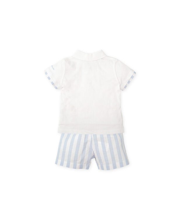 Tutto Piccolo Blue Shorts Set 2702 - Image 3