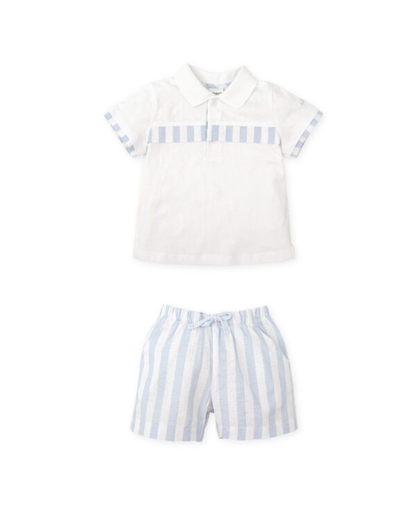 Tutto Piccolo Blue Shorts Set 2702 - Image 2