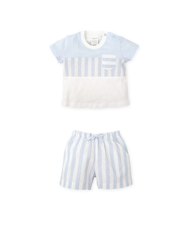 Tutto Piccolo Blue Shorts Set 2703 - Image 2