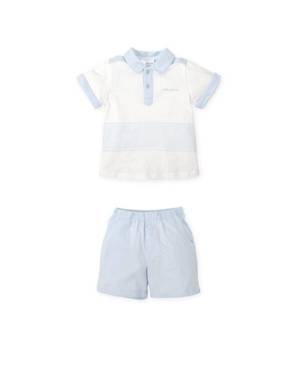 Tutto Piccolo Blue Shorts Set 2705 - Image 3