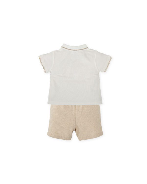 Tutto Piccolo Beige Shorts Set 2720 - Image 3