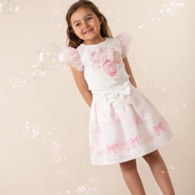 Caramelo Pink Fly Away Skirt Set 342272