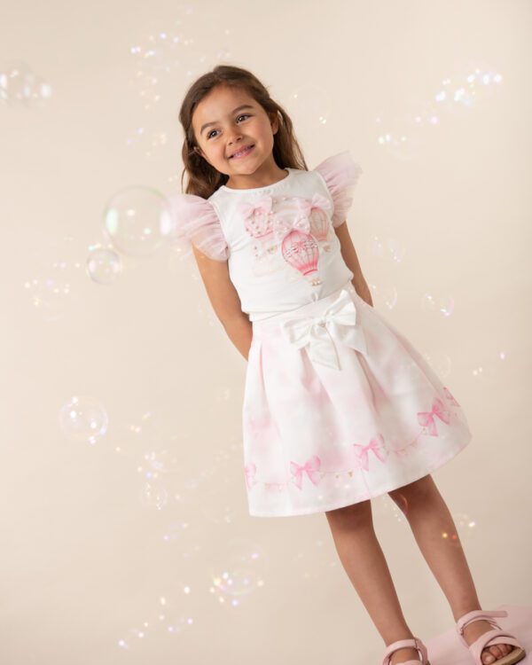 Caramelo Pink Fly Away Skirt Set 342272