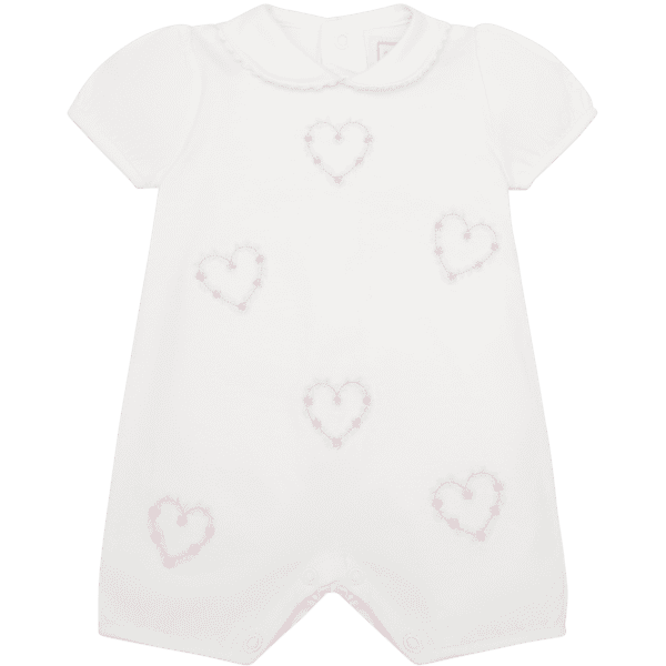 Emile et Rose Jody White Hearts Romper 7345 - Image 3