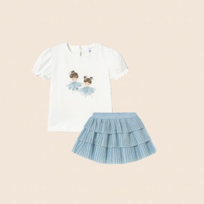 Mayoral Toddler Blue Skirt Set 1041/1901
