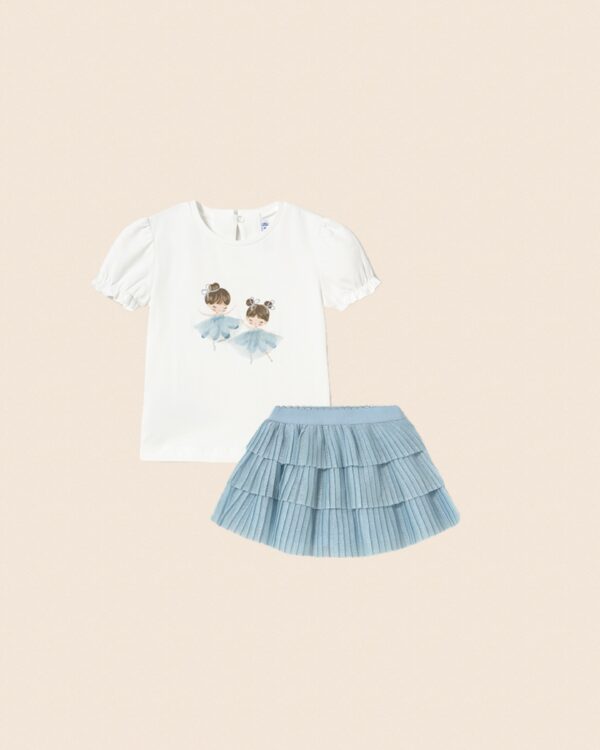 Mayoral Toddler Blue Skirt Set 1041/1901