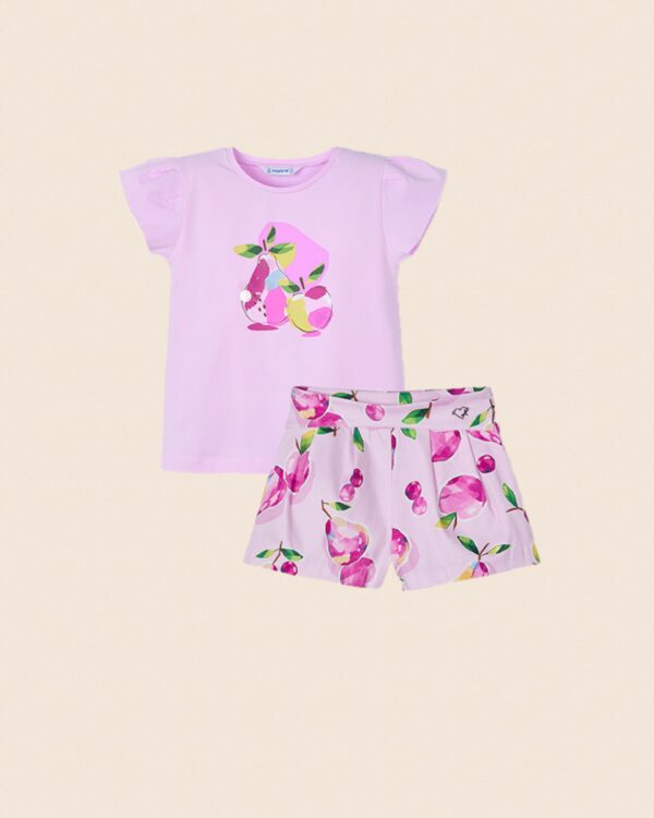 Mayoral Mauve Shorts Set 3015/3905