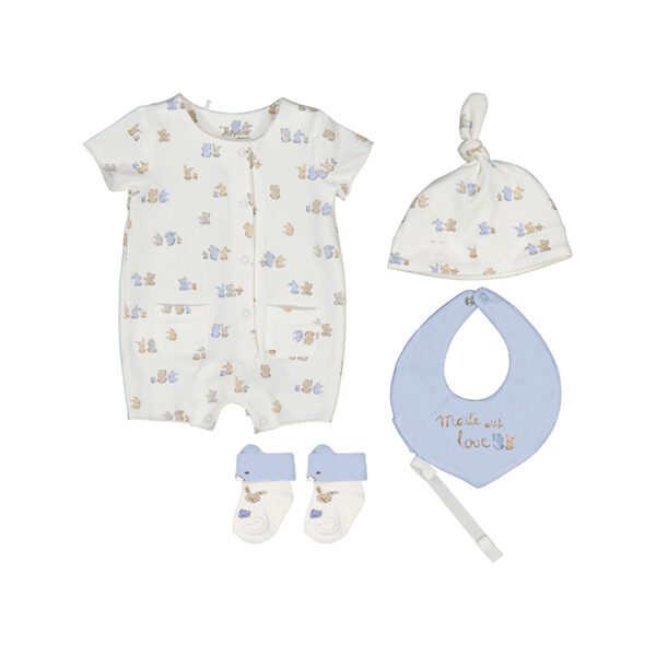 Mayoral Baby Blue Romper Gift Set 9910