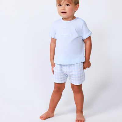 Tutto Piccolo Blue Shorts Set 2706